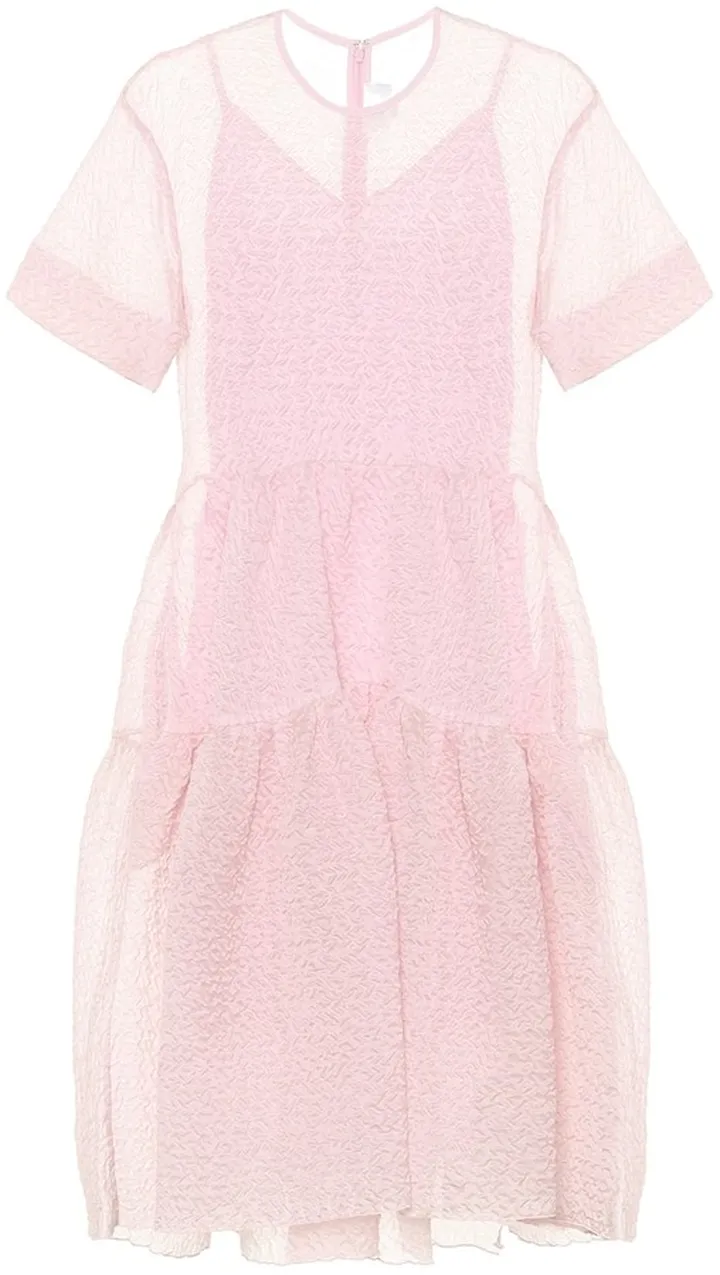 Cloque midi dress