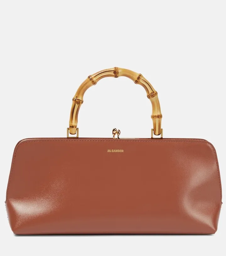 Leather tote bag