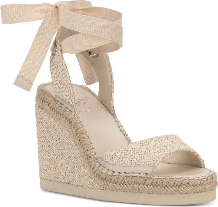 Vince Camuto Bendseny Ankle-Tie Espadrille Platform Wedge Sandals Women's Shoes