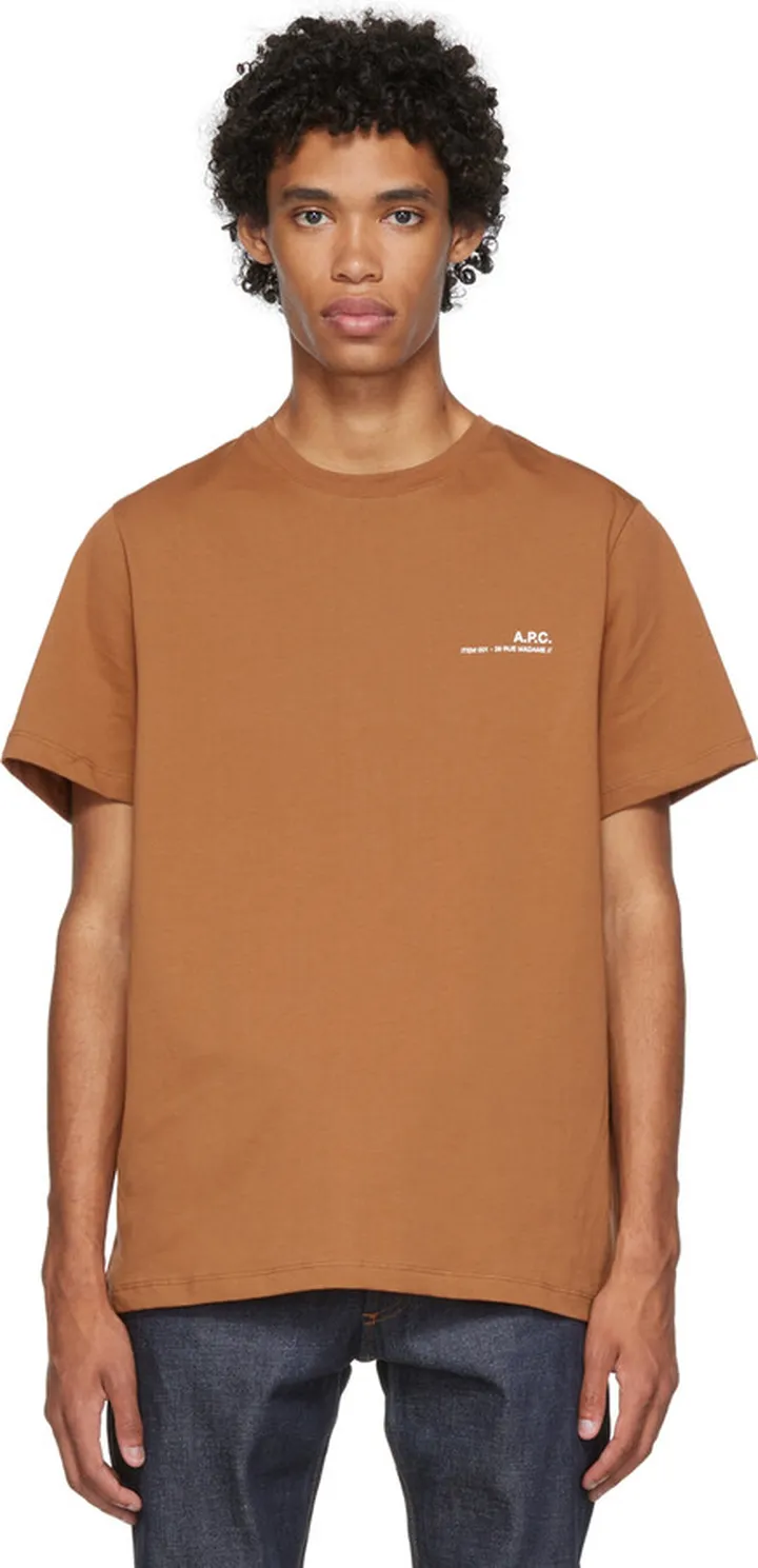 A.P.C. Orange Printed T-Shirt