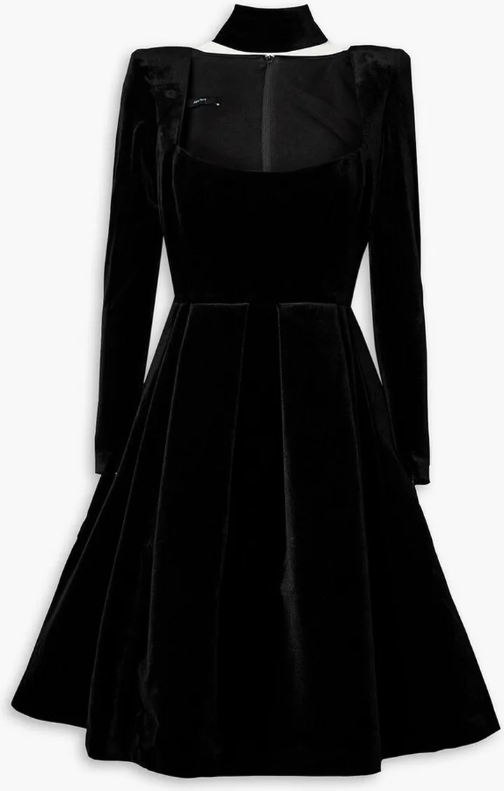 Porter pleated velvet dress