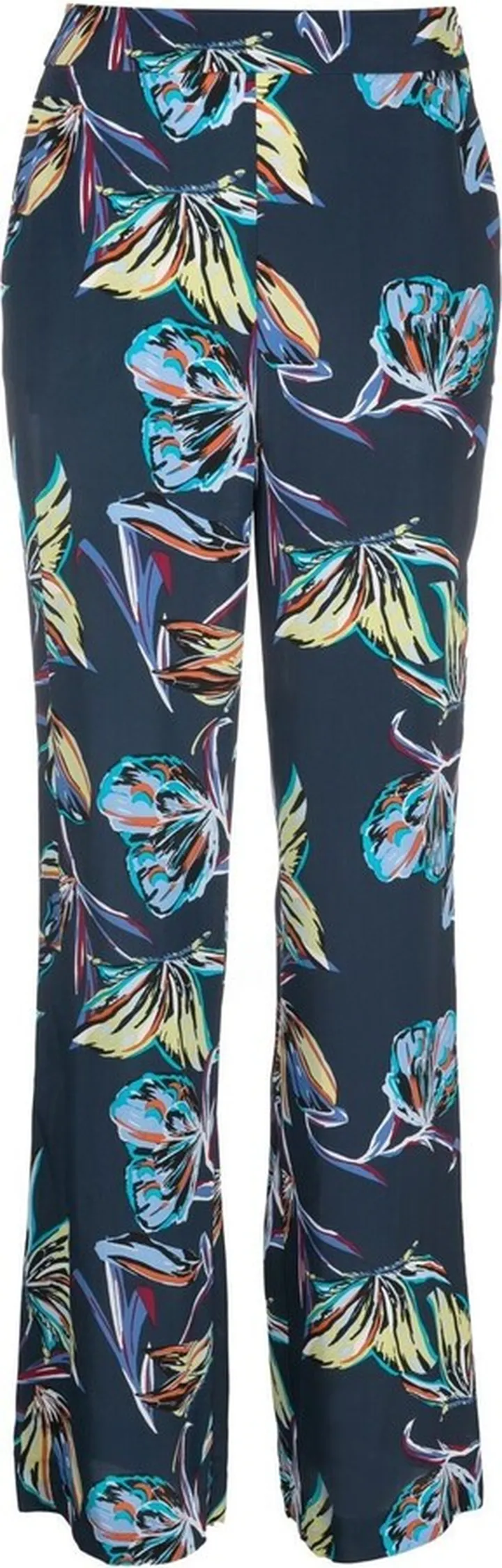 Butterfly-Print Straight Trousers