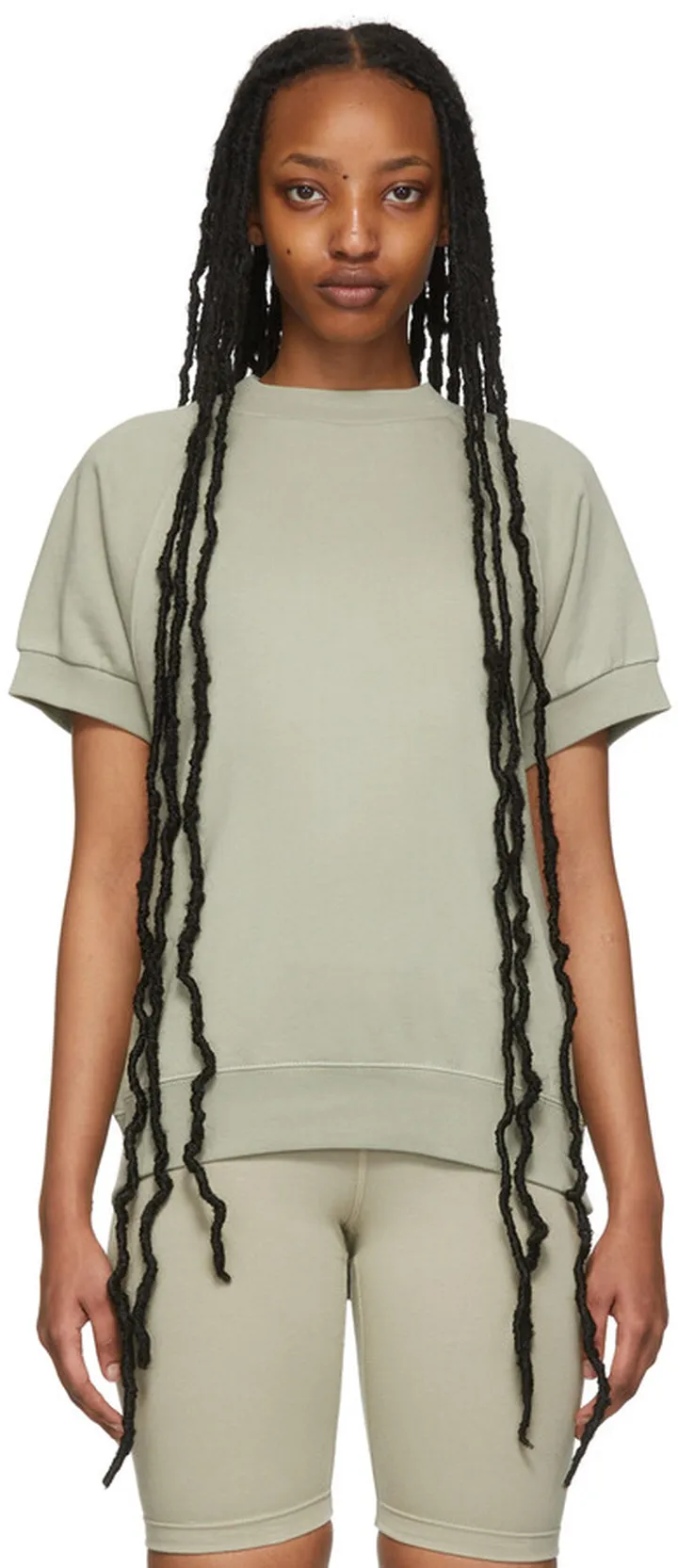 Essentials Green Short Sleeve Sweatshirt