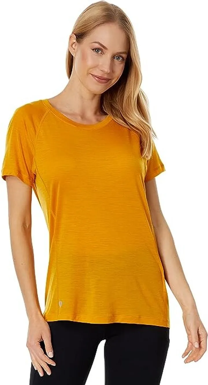 Smartwool Merino Sport 120 Short Sleeve (Honey Gold) Women's Clothing