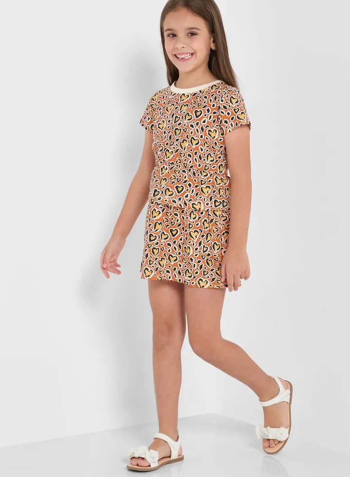 All Over Printed Knitted Dress