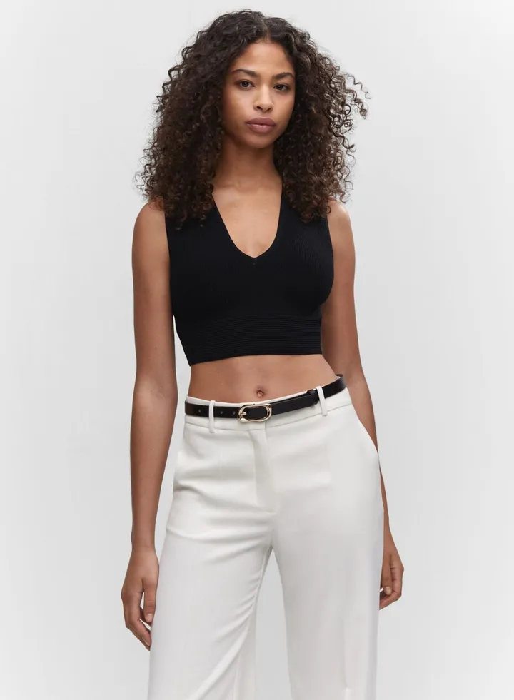 V-Neck Crop Top