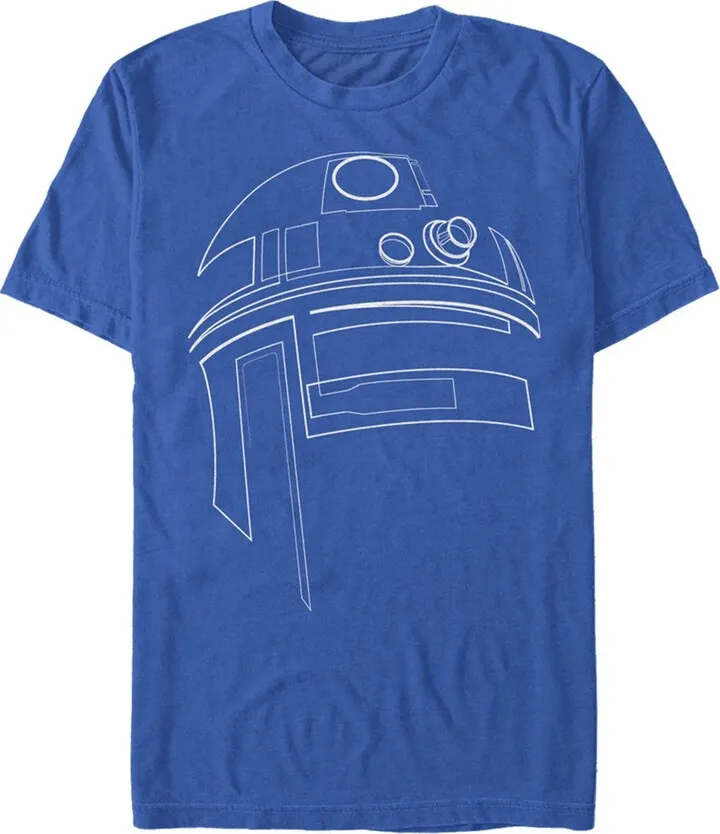 Men's Star Wars R2-D2 Outline T-Shirt - Royal Blue - 2X Large