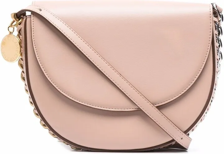 Pink Frayme Flap Shoulder Bag