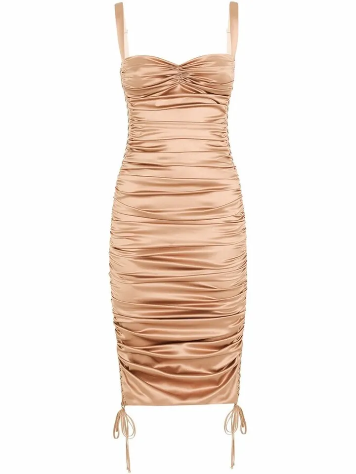 Ruched Mid-Length Dress