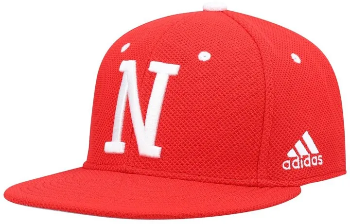 Men's adidas Scarlet Nebraska Huskers Logo On-Field Baseball Fitted Hat
