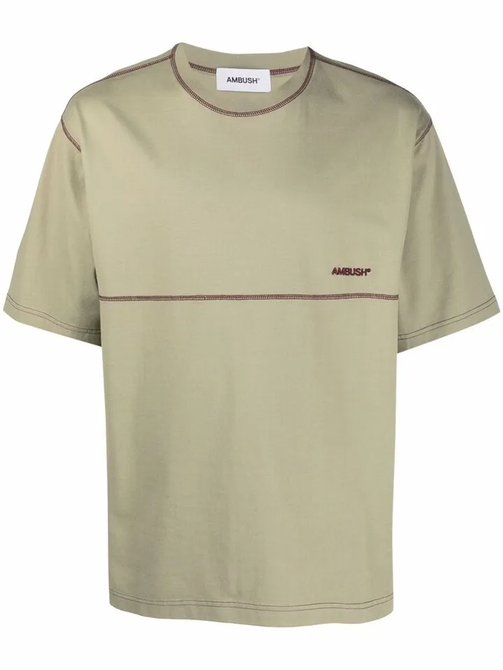logo-embroidered T-shirt