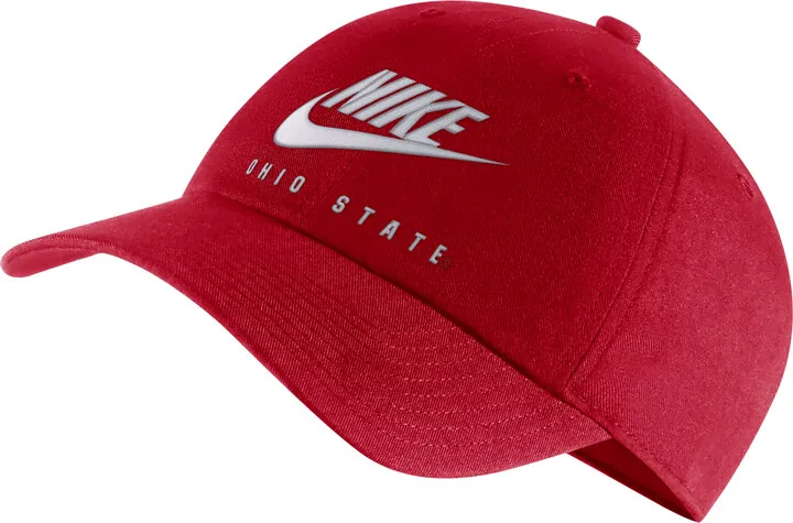 Nike Unisex College Heritage86 (Ohio State) Adjustable Hat in Red