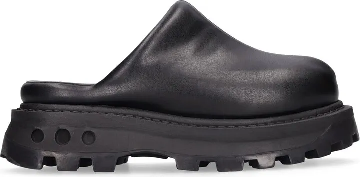 45mm Grip bubble faux leather clogs