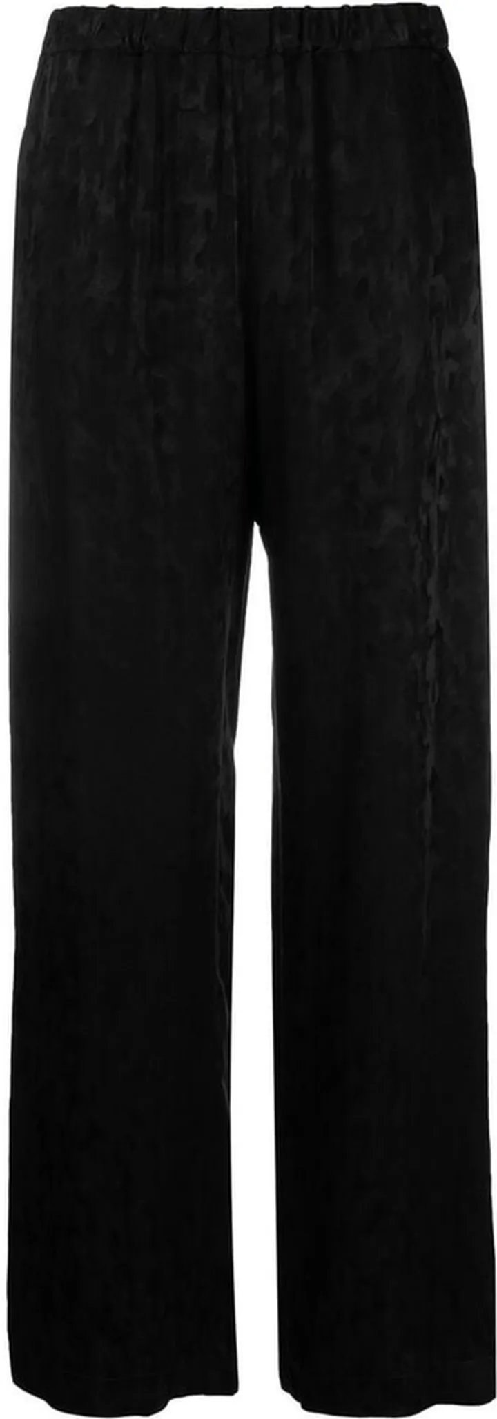 Straight-Leg Satin-Finish Trousers