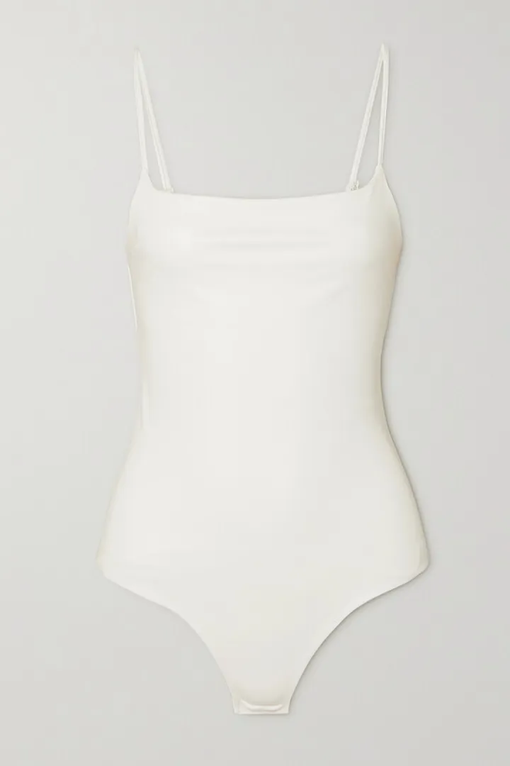 Commando - Faux Stretch-leather Bodysuit - White