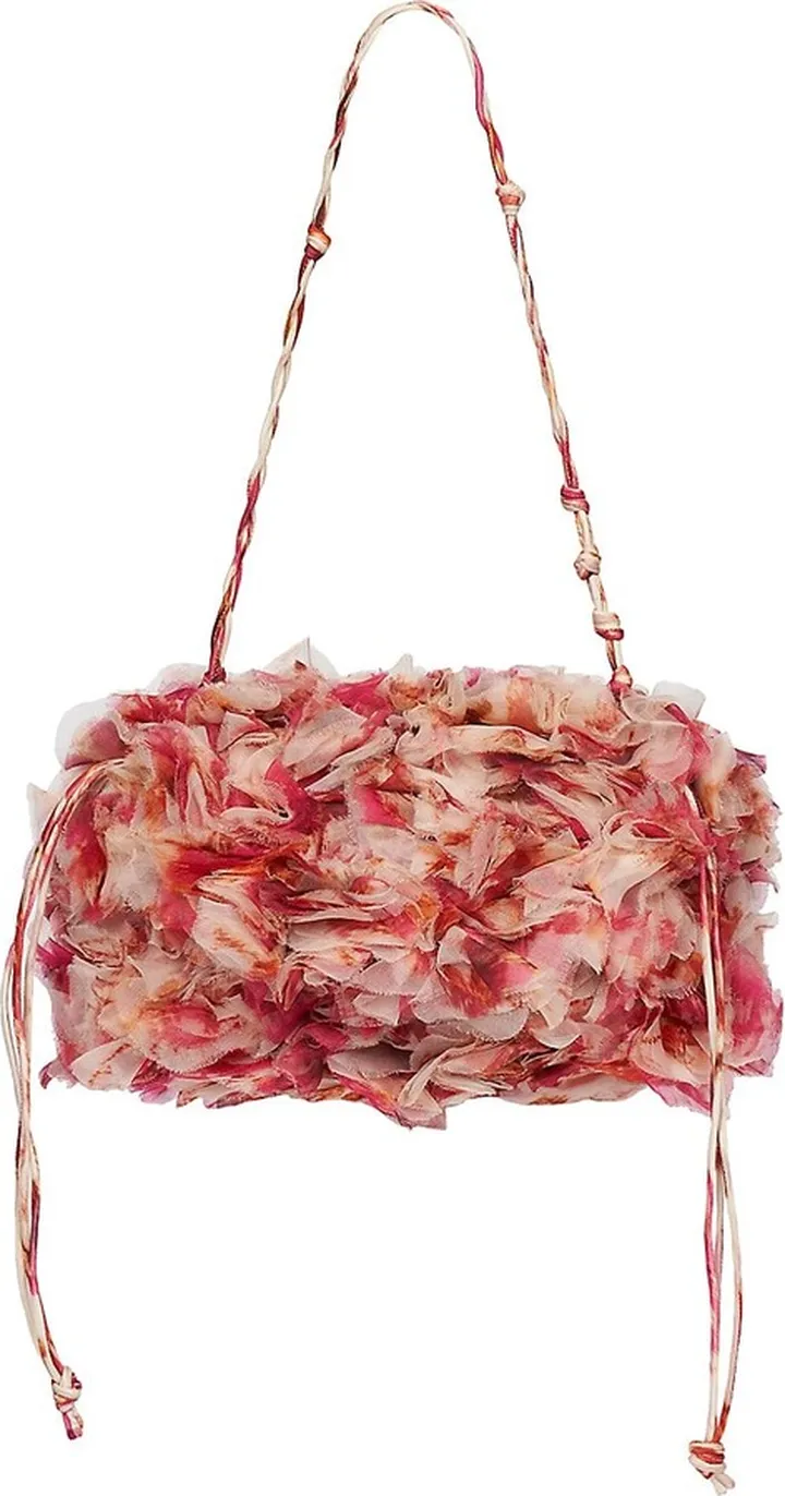 Textured Silk Shoulder Bag