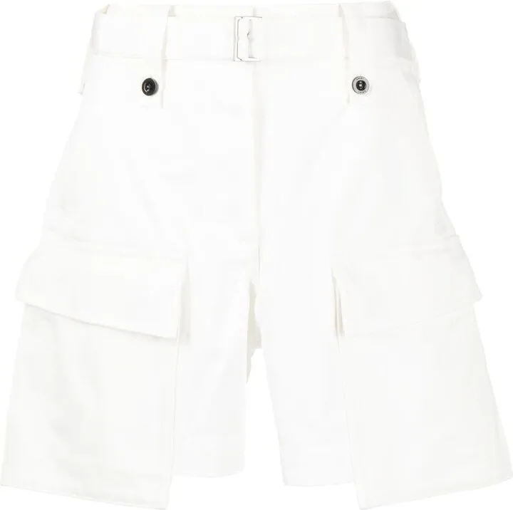 Cargo-Pocket Belted Shorts