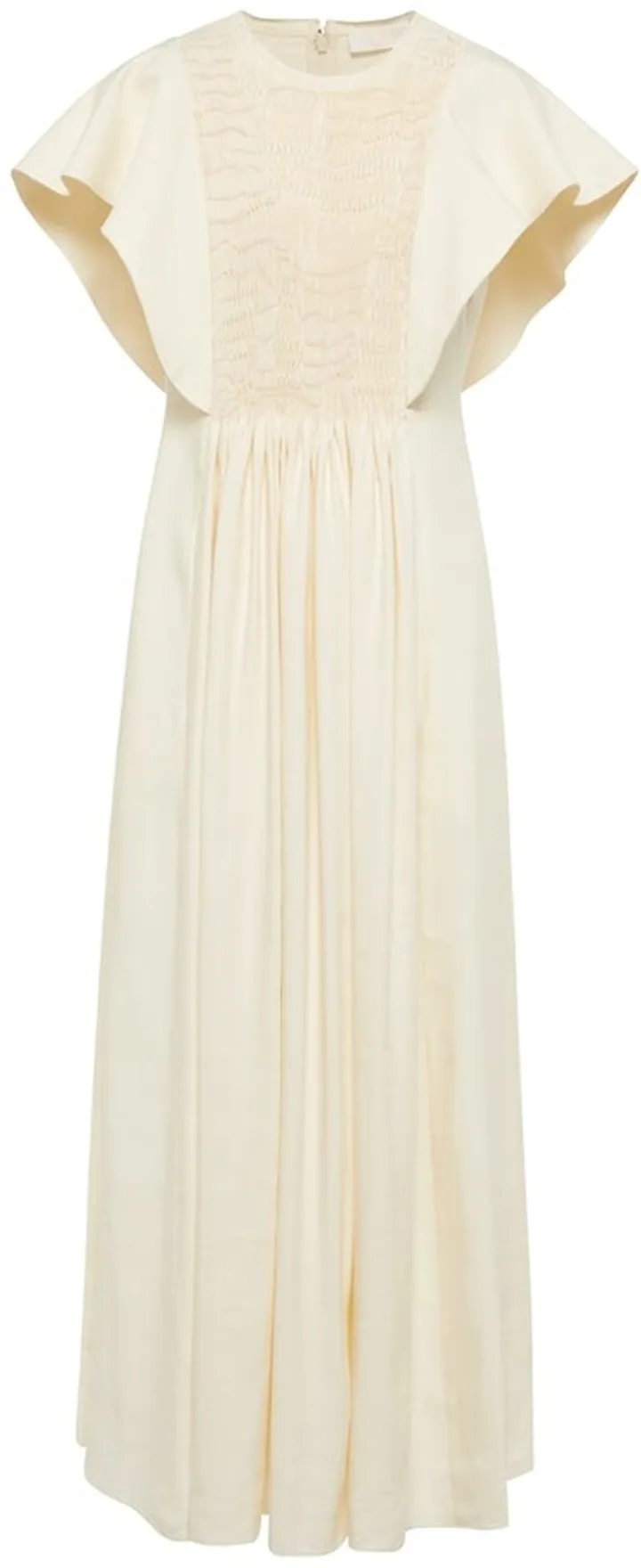 Linen and silk maxi dress