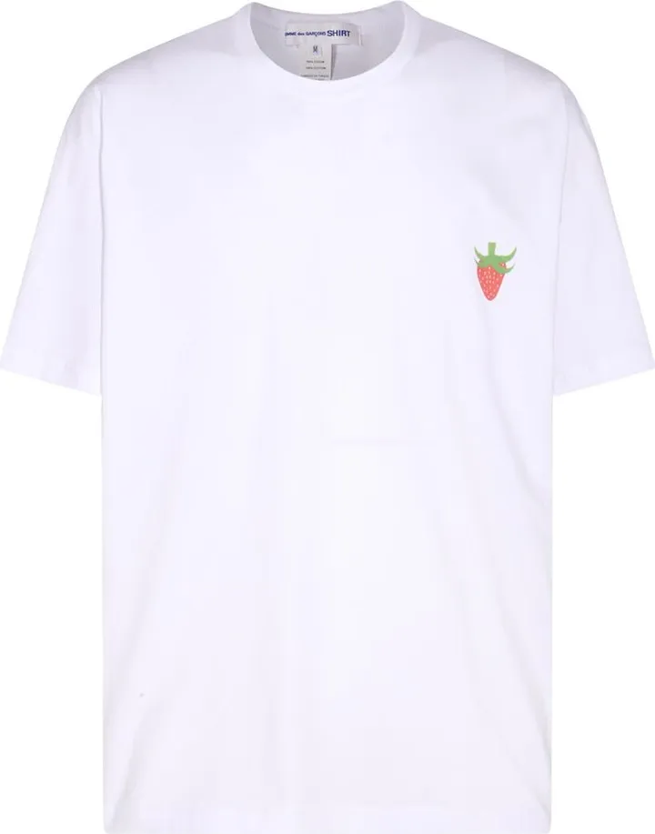 Comme des Garçons Shirt Strawberry Printed Crewneck T-Shirt