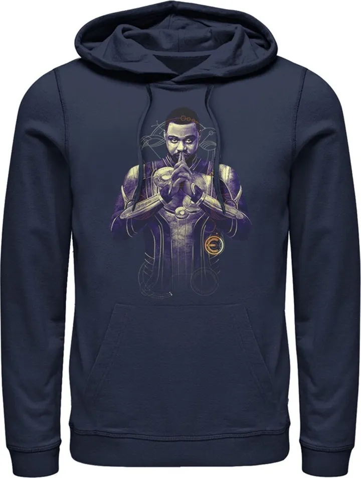 Men's Marvel Eternals Phastos Pull Over Hoodie - Navy Blue - Large
