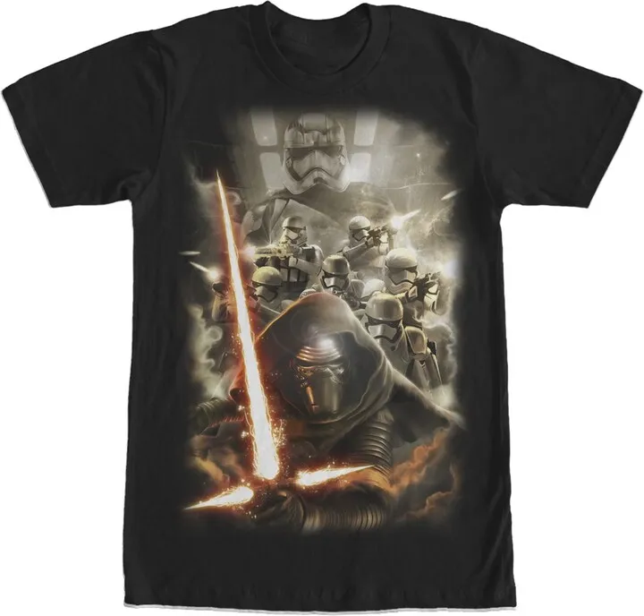 Men's Star Wars The Force Awakens The First Order Reinforcements T-Shirt - Black - Medium