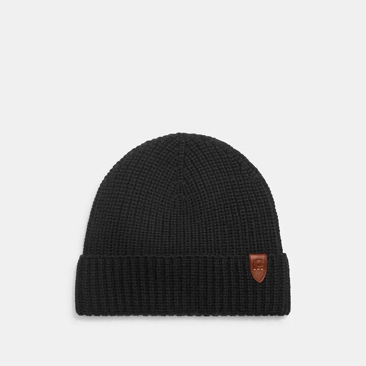 Rib Knit Merino Wool Hat