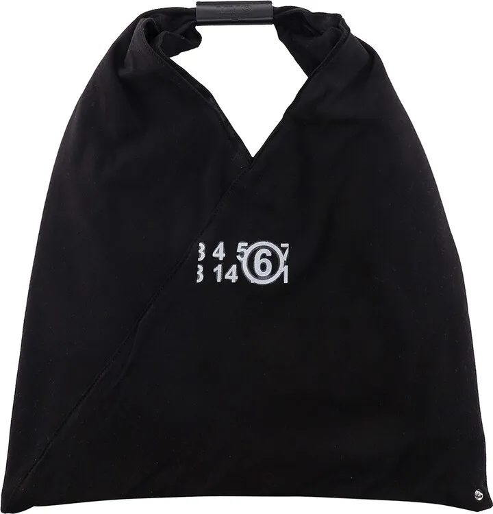 Cotton handbag with logo print