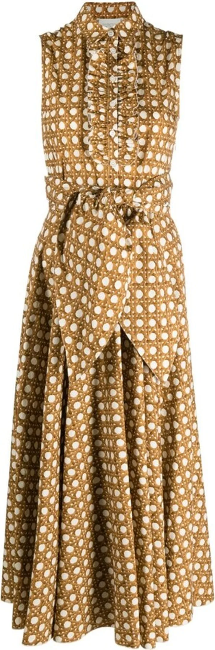Vienne Straw midi dress
