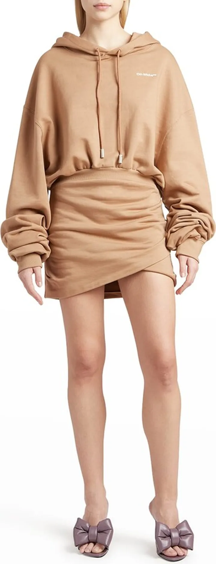 For All Draped Hoodie Sweatdress