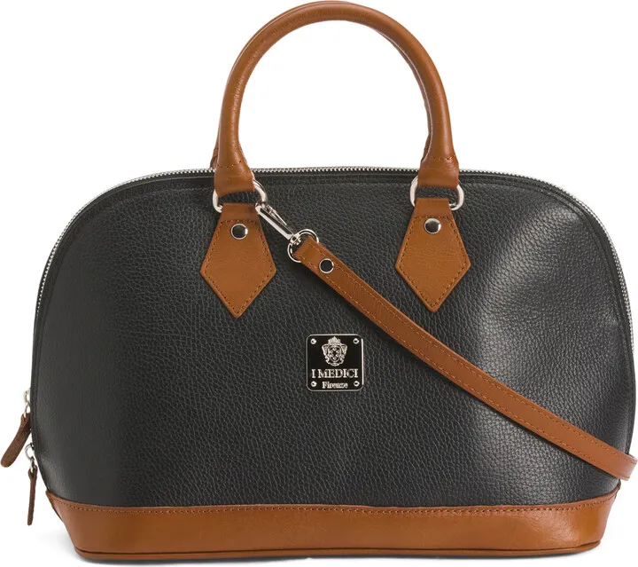 Made In Italy Leather Wide Zip Top Bugatti Crossbody