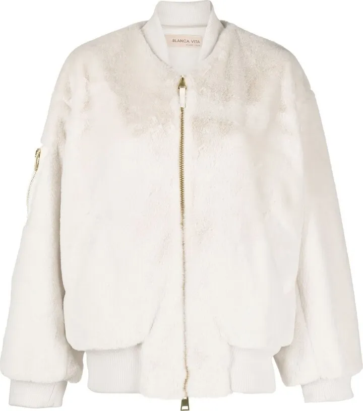 Faux-Fur Bomber Jacket