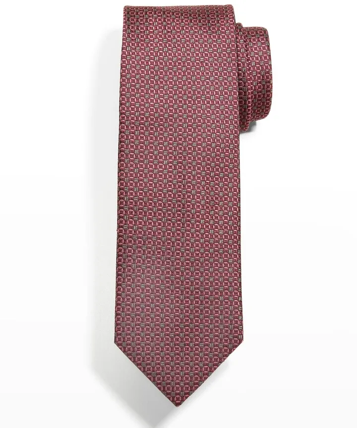 Men's Geometric Silk Tie