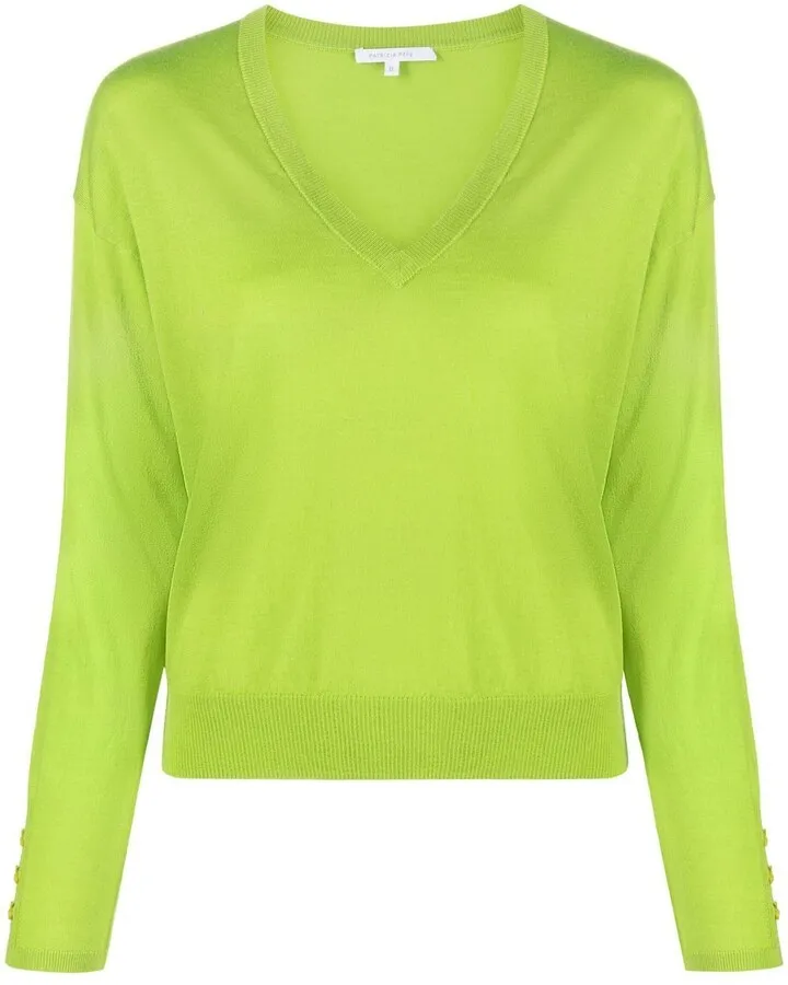 V-neck knitted jumper