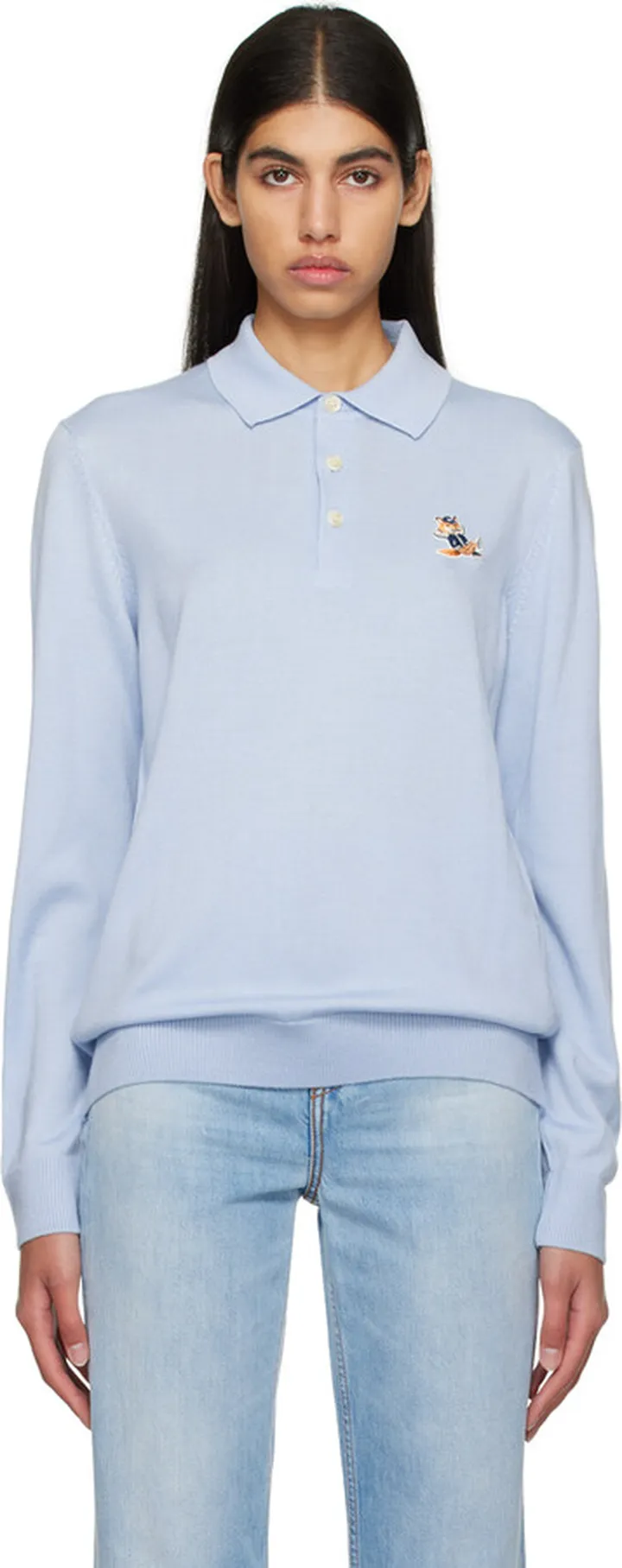 Maison Kitsuné Blue Dressed Fox Polo
