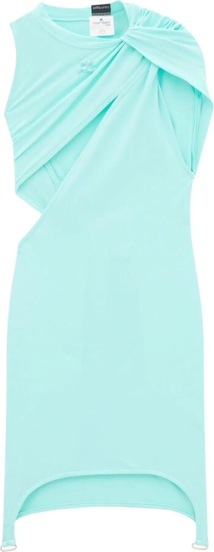 Cut-Out Gathered Mini Dress