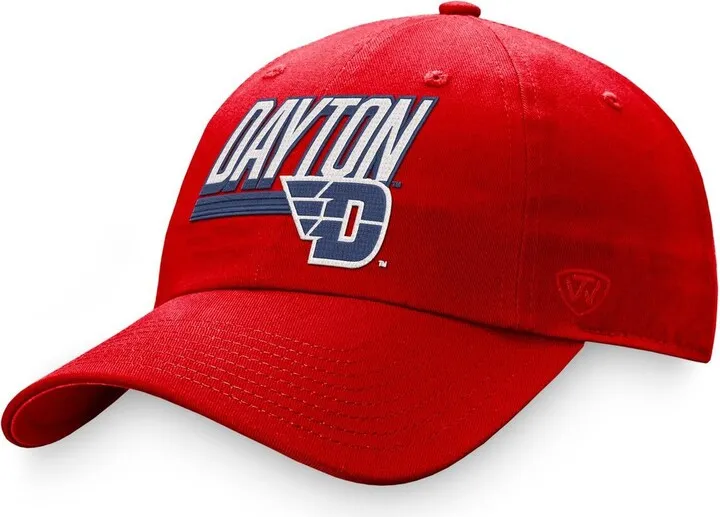 Men's Top of the World Red Dayton Flyers Slice Adjustable Hat