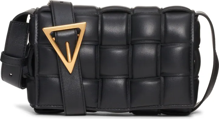 Small Padded Cassette Intrecciato Leather Crossbody Bag