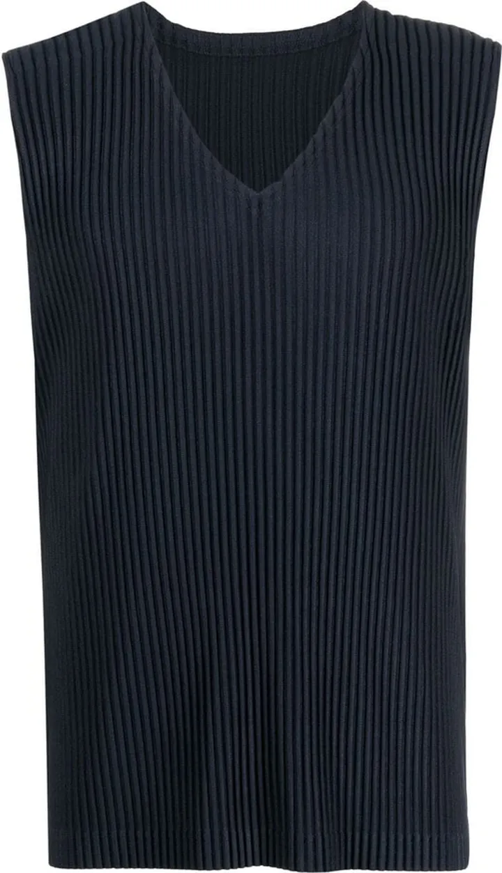 Plissé Sleeveless Vest
