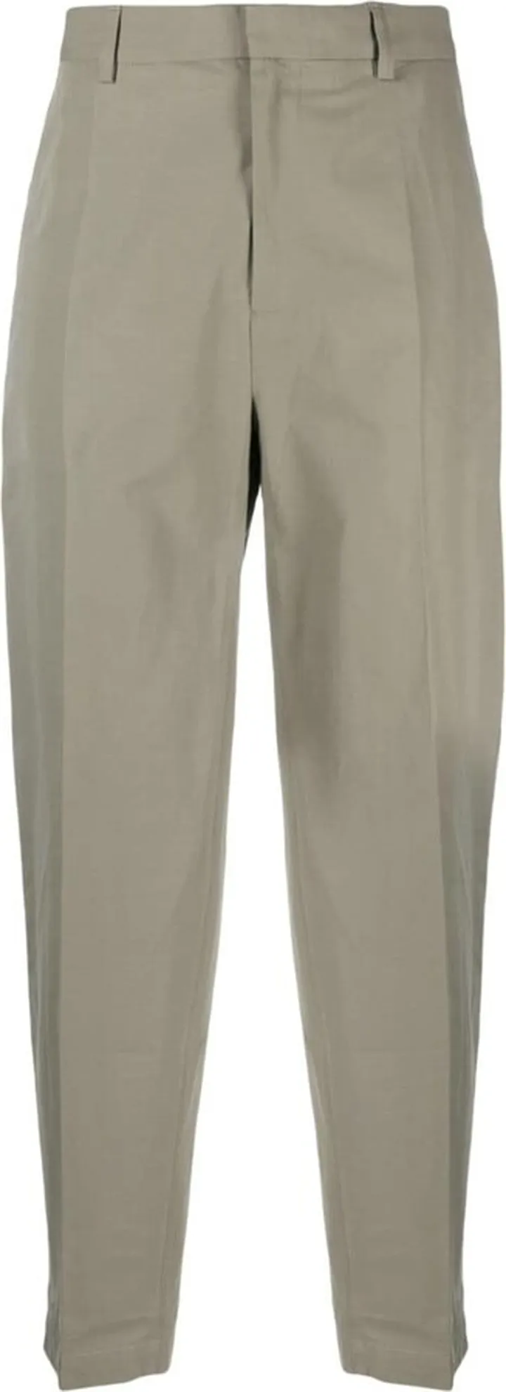 Straight-Leg Cotton Trousers