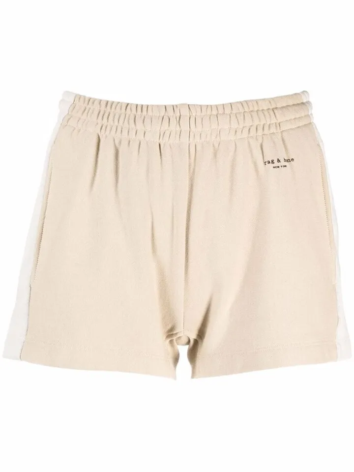 City striped mini shorts