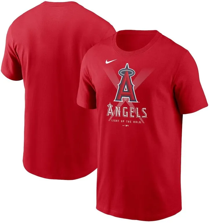 Men's Nike Red Los Angeles Angels Light Up the Halo Local Team T-shirt