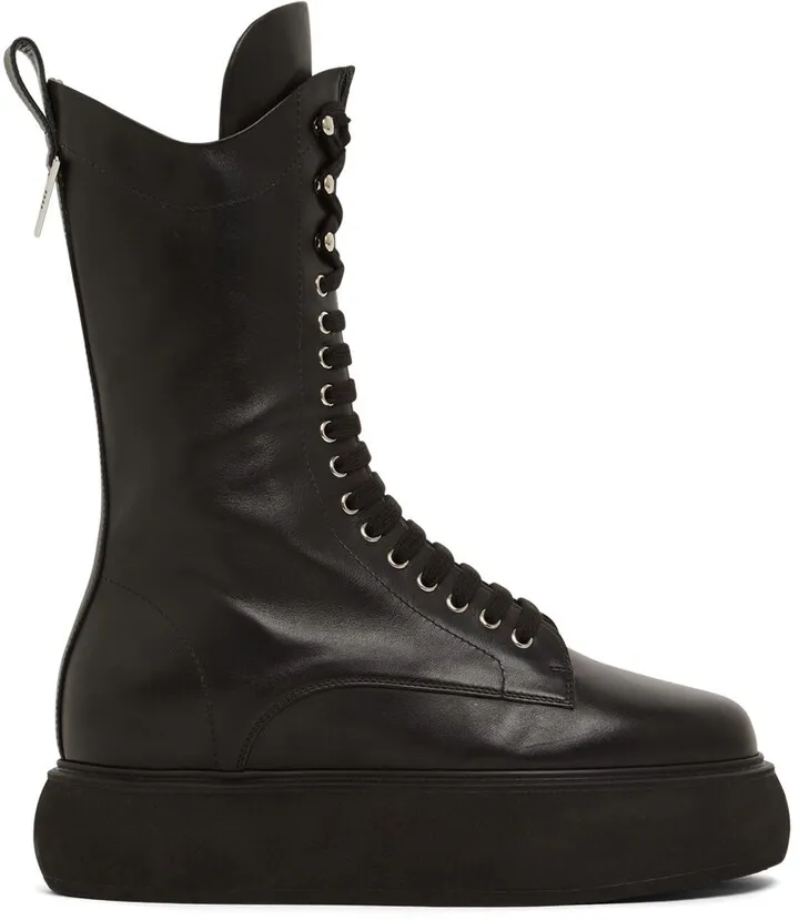 50mm Selene leather combat boots