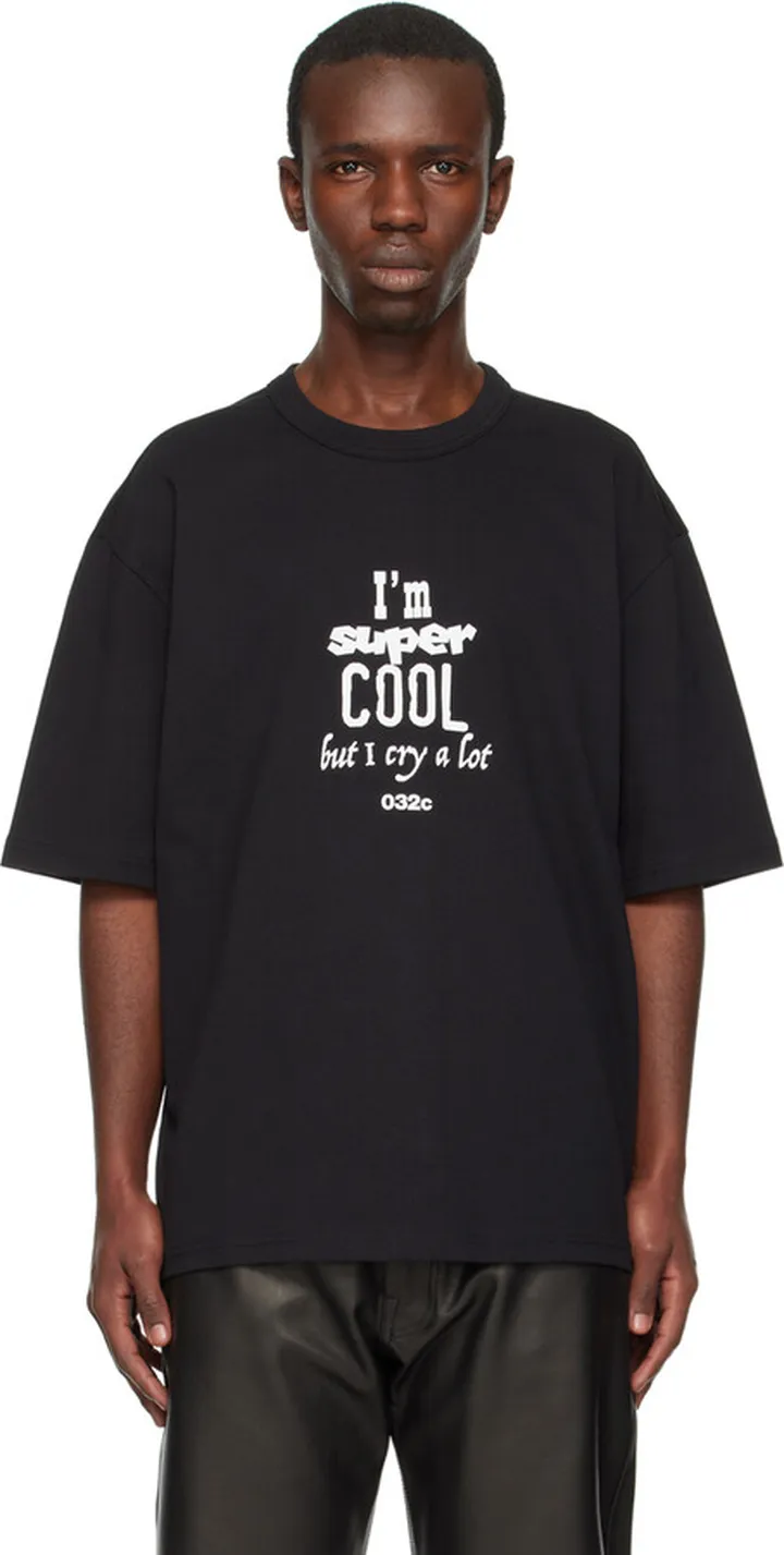 032c Black 'Cry' T-Shirt