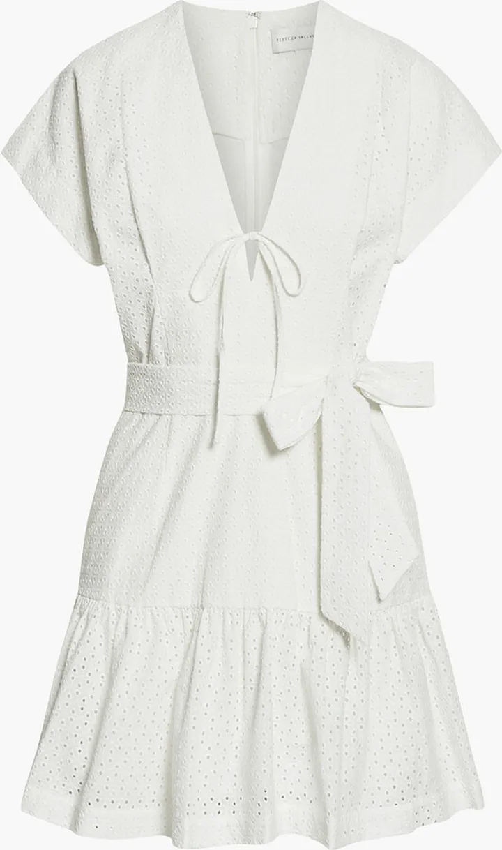 Isabelle broderie anglaise cotton mini dress