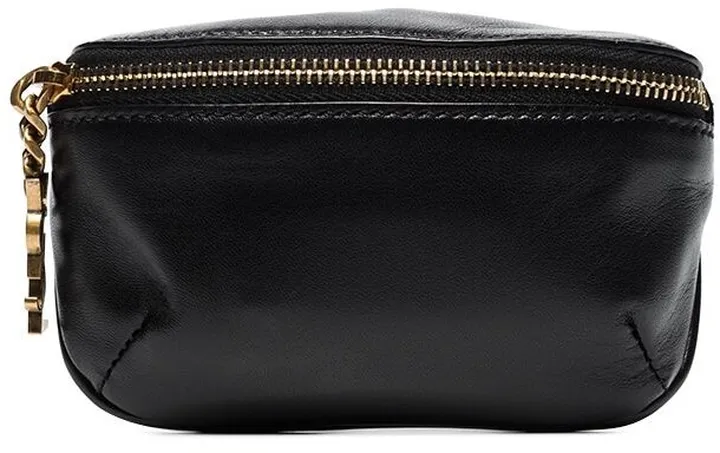 YSL-charm leather armband pouch bag