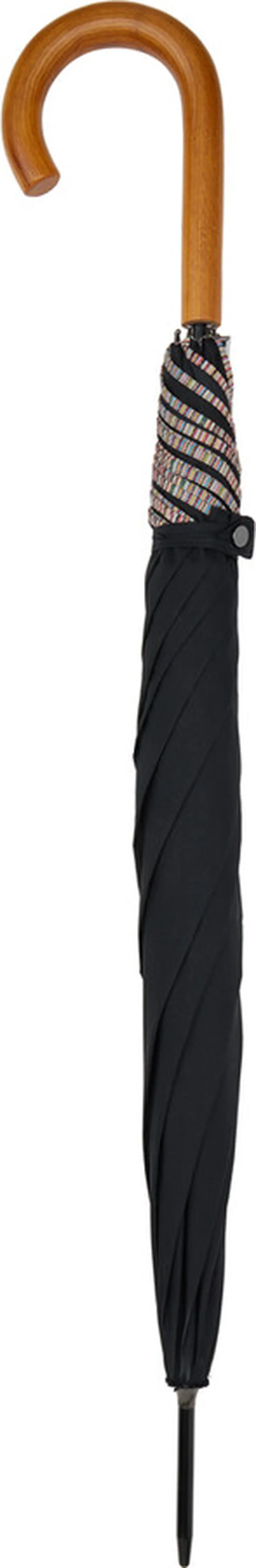 Paul Smith Black Signature Stripe Trim Walker Umbrella