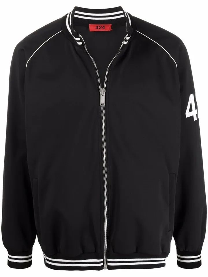 Logo Sleeve Bomber Jacket