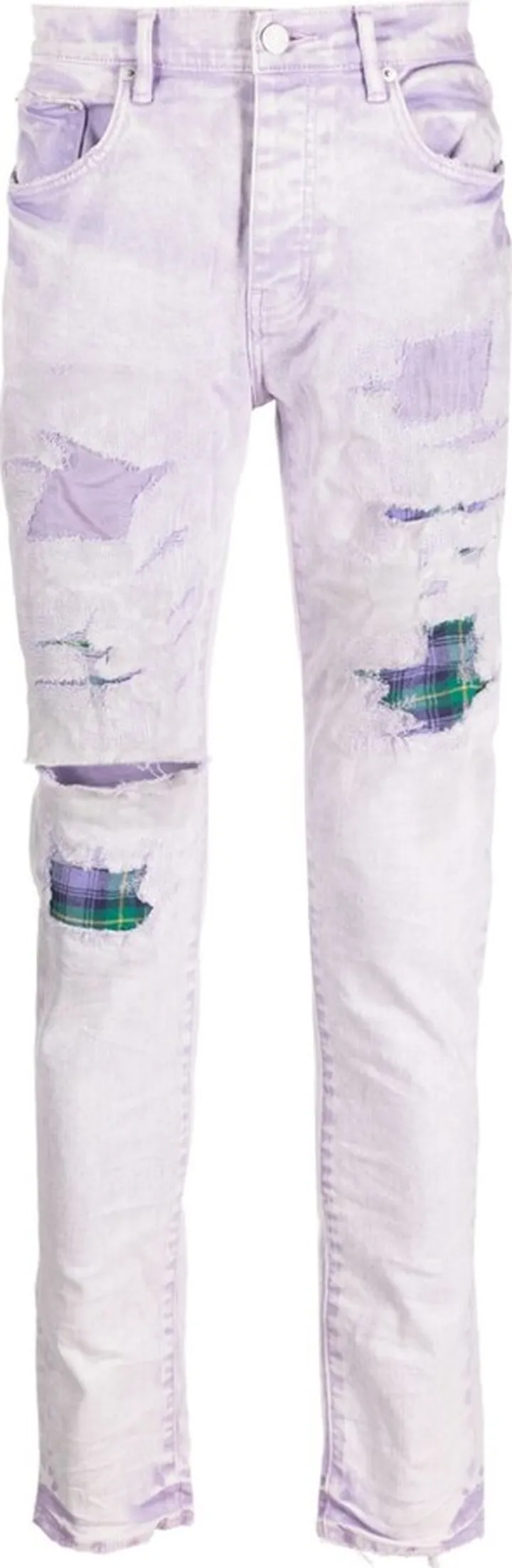 Distressed Low-Rise Skinny Jeans