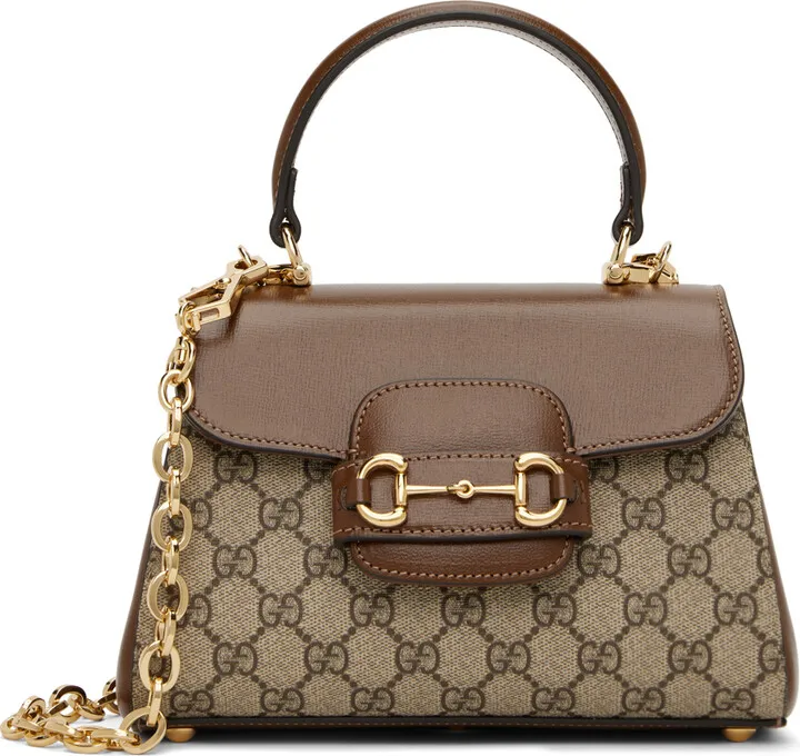 Gucci Brown Mini Horsebit 1955 Bag