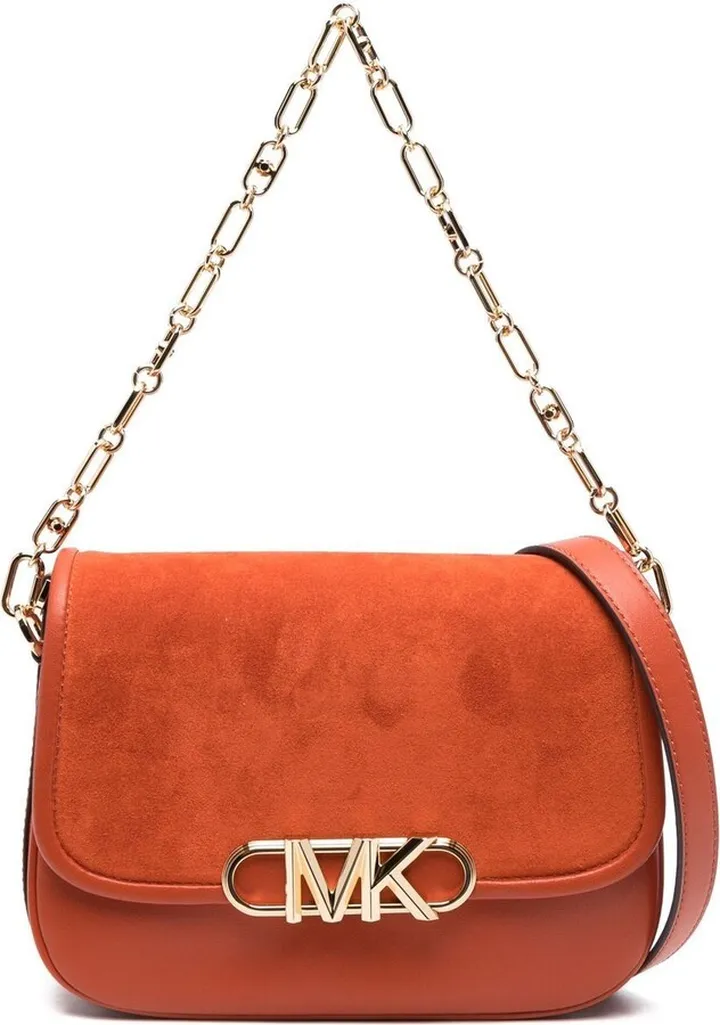 Suede Logo Plaque Tote Bag
